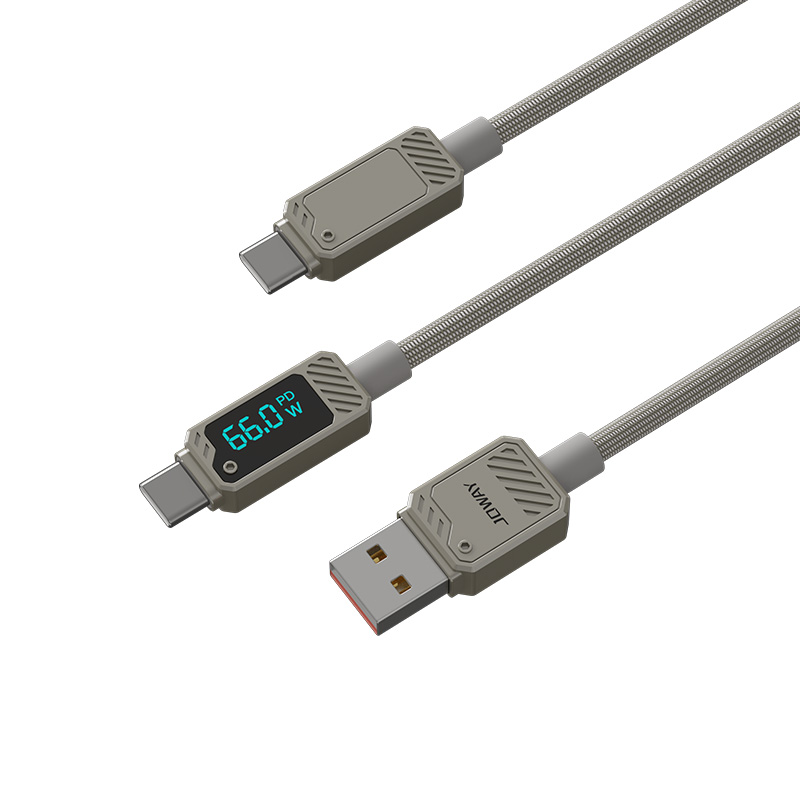 TC016  66w机甲锌合金数显数据线_数据线_深圳市优德88电源有限公司