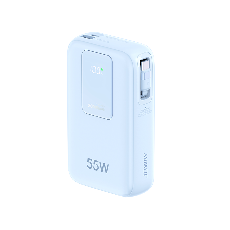 JP367 55W自带线快充移动电源_待上市新品_深圳市优德88电源有限公司